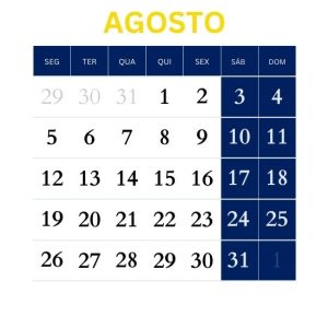 Calendário - Agosto-24 - Feriados