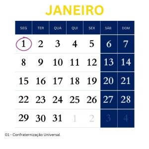 Calendário - Janeiro-24 - Feriados