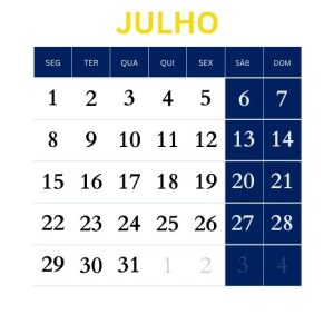 Calendário - Julho-24 - Feriados
