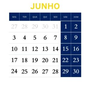 Calendário - Junho-24 - Feriados