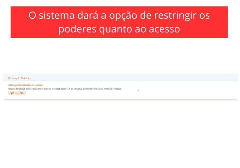 Passo 12 - Cadastro de Procuração Digital no e-CAC - Tela de restrição de acesso